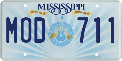 MS license plate MOD711