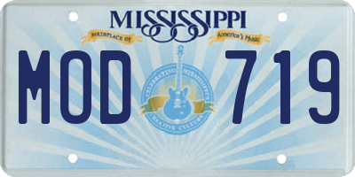 MS license plate MOD719