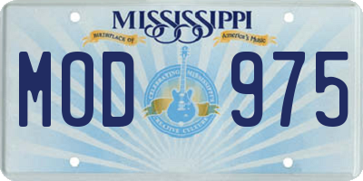 MS license plate MOD975