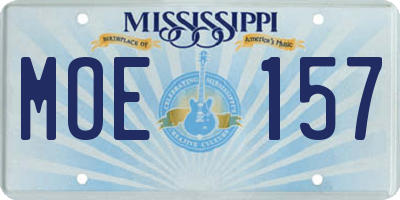 MS license plate MOE157