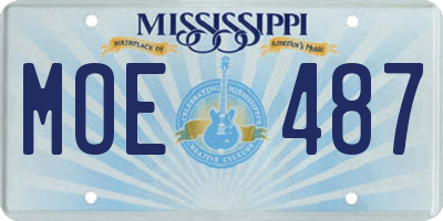 MS license plate MOE487