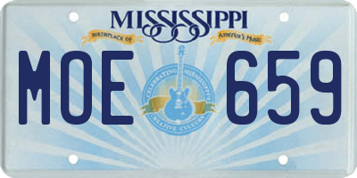 MS license plate MOE659