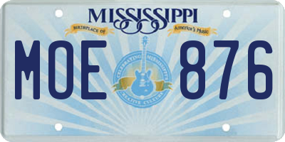 MS license plate MOE876