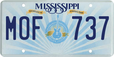 MS license plate MOF737