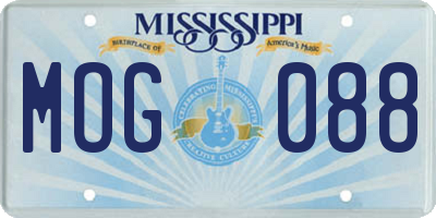 MS license plate MOG088