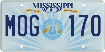 MS license plate MOG170