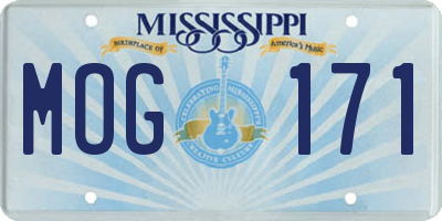 MS license plate MOG171