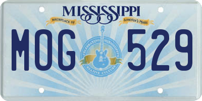 MS license plate MOG529