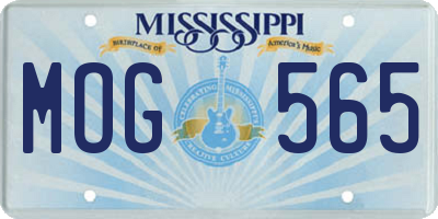 MS license plate MOG565