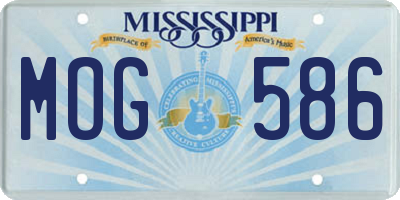 MS license plate MOG586