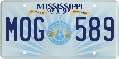 MS license plate MOG589