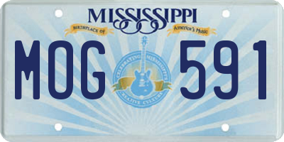 MS license plate MOG591