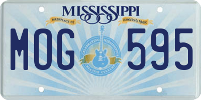 MS license plate MOG595