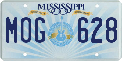 MS license plate MOG628