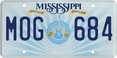 MS license plate MOG684