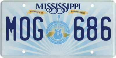 MS license plate MOG686