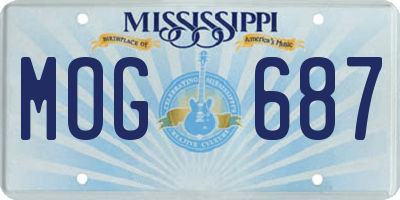 MS license plate MOG687