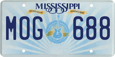 MS license plate MOG688