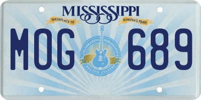 MS license plate MOG689