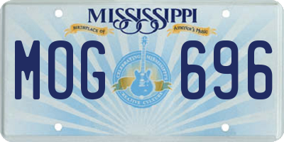 MS license plate MOG696