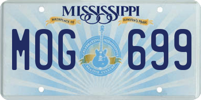MS license plate MOG699