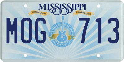 MS license plate MOG713