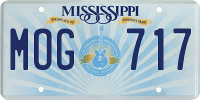 MS license plate MOG717