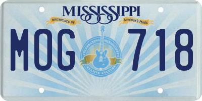 MS license plate MOG718