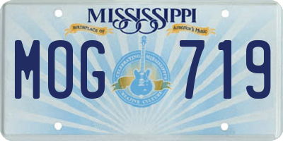 MS license plate MOG719