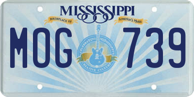 MS license plate MOG739