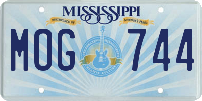 MS license plate MOG744