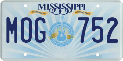 MS license plate MOG752