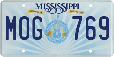 MS license plate MOG769