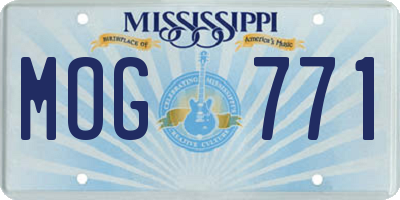 MS license plate MOG771
