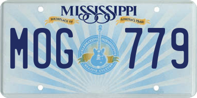 MS license plate MOG779
