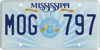 MS license plate MOG797
