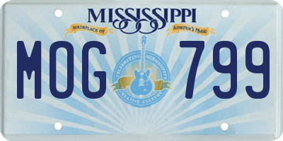 MS license plate MOG799