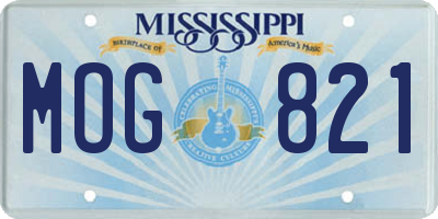 MS license plate MOG821