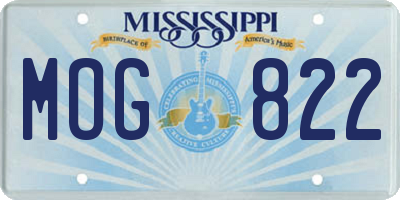 MS license plate MOG822