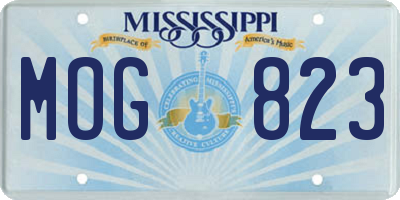 MS license plate MOG823