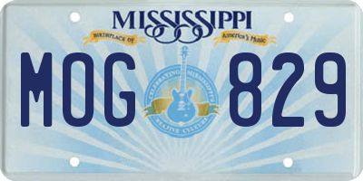 MS license plate MOG829