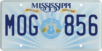 MS license plate MOG856