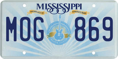 MS license plate MOG869