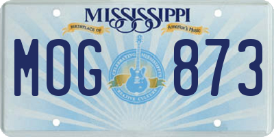 MS license plate MOG873