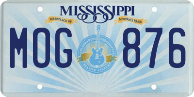 MS license plate MOG876