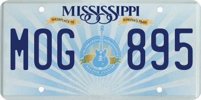 MS license plate MOG895