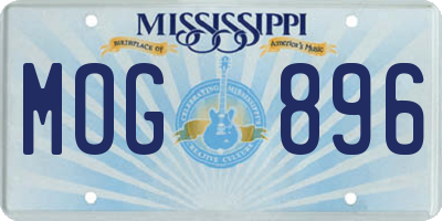 MS license plate MOG896