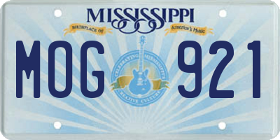 MS license plate MOG921