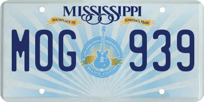 MS license plate MOG939