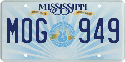 MS license plate MOG949
